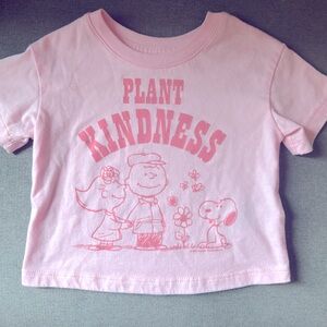 Gap Snoopy Peanuts Pink Shirt 12-18M